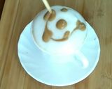 A picture of step 5 of Cappuccino without any machine or milk frothier.