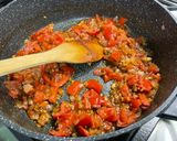 Une image de l'étape 12 de Courgettes et tomates, oignon rouge au bouillon de gambas.