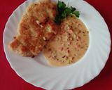 Foto del paso 4 de la receta: Milanesa de pollo con salsa de crema a la mostaza