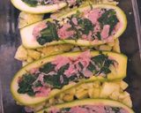 Foto del paso 3 de la receta: Zucchini Relleno Espinaca, Jamón y Queso