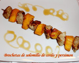 Foto del paso 7 de la receta: Brochetas de solomillo de cerdo y persimon