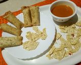 A picture of step 5 of Crunchy Papad Roll.