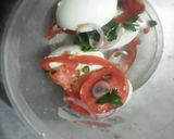 A picture of step 4 of Boiled eggs with kachumbari.