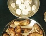 A picture of step 1 of TARO/ ARBI Ki Sabji (kochu / colocasia curry).