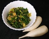 A picture of step 8 of Raddish leaves sabzi.