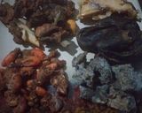 A picture of step 2 of Edikang ikong soup.