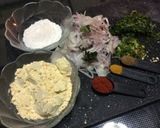 A picture of step 1 of Crispy Onion Pakodas (and variations).