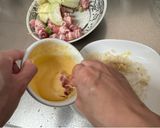 A picture of step 3 of Kushi Katsu (Fried Pork Skewers).