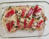 Foto del paso 6 de la receta: Pechuga al horno en salsa blanca con champiñones