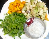 A picture of step 1 of Sajana saag bhaja.
