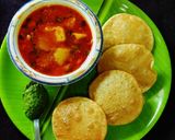 पूरी आलू टमाटर की सब्जी(poori aloo tamatar ki sabzi recipe in hindi) रेसिपी चरण 5 फोटो