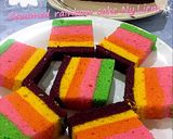 Foto langkah ke 5 dari resep Steamed rainbow cake Ny.Liem.