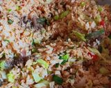 A picture of step 7 of Fried Rice with Manchurian.
