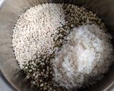 A picture of step 1 of Dalwada (green moong dal vada).