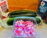 A picture of step 4 of Cucumber Salad with Air Fryer Chicken.