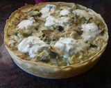 Foto del paso 12 de la receta: Tarta de pollo, zapallito y cebollas