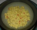 A picture of step 3 of White rice with awara and egg sauce.