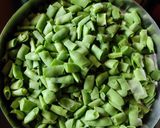 A picture of step 1 of Flat beans bhaji (sharvan ghevda).