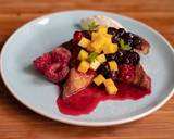 French toast with raspberry and blueberry compote and fresh mango recipe step 6 photo