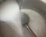 A picture of step 1 of Rose milk with rose jelly.