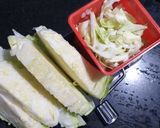 A picture of step 1 of Cabbage Manchurian Dry.