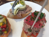 Avocado & Vine Ripened Tomato Crostini (small bites)