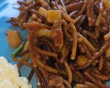 A picture of step 7 of Fideuá with Cuttlefish and Asparagus.