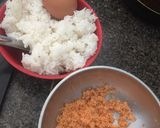 Hình bước làm 1 của món Cơm chiên trứng,