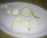 A picture of step 2 of Cook pad logo Carrot macaroni with spinach stew.