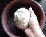 A picture of step 2 of Sarva pindi (rice flour pancake).