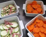 Une image de l'étape 4 de °Gratin courgettes/carottes aux petits lardons°.