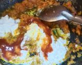 A picture of step 2 of Mushroom masala with parantha.