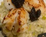 Simple risotto base topped with scallops and black pudding recipe step 8 photo