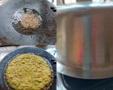A picture of step 2 of Semolina and flattened rice handavo and sandwich.