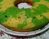 Foto langkah ke 5 dari resep Cake Marmer Keju Pandan.