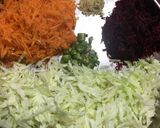 A picture of step 1 of Vegetable Manchurian.