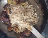 A picture of step 2 of Veg Manchurian fried rice.