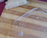 Foto del paso 1 de la receta: Rollos de papel de arroz con Frankfurt y queso