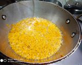 A picture of step 3 of Boondi Ladoo.
