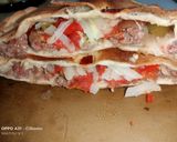 A picture of step 8 of Sausage Hawawshi.