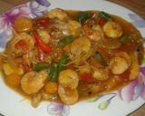 Foto langkah ke 5 dari resep Udang Saus tiram pedas+ Sayuran.