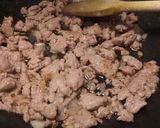 A picture of step 2 of Bangers n mash with a twist.