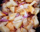 Une image de l'étape 5 de Pommes de terre en cubes au cheddar mozzarella #octobre #airfryer.