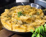 A picture of step 4 of Desi Italian Fusion Pink Sauce Pasta With Makhni Gravy Flavours.