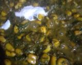 A picture of step 7 of Spinach corn curry with cream.