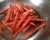 A picture of step 4 of Tandori fries Valentine day fries 😂❤️.