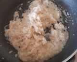 A picture of step 3 of Janmashtami special coconut sooji barfi.