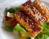 Foto del paso 4 de la receta Tempeh a la plancha con ensalada mixta y naranjas