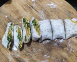 A picture of step 4 of Pinwheel samosa.