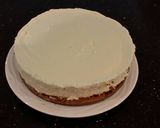 A picture of step 18 of White Chocolate Mousse Cheesecake with a Fudge Brownie Crust.